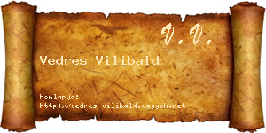 Vedres Vilibald névjegykártya